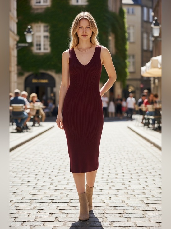 Michael Kors Dresses & Skirts - Women’s Michael Kors Sleeveless V-Ribbed Midi Dress
